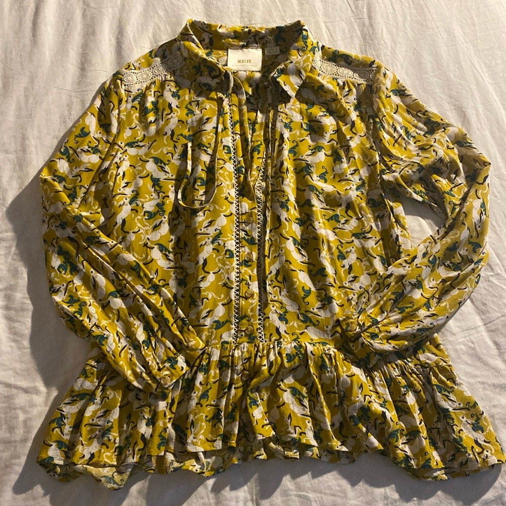 Anthropologie Maeve rabbit shirt